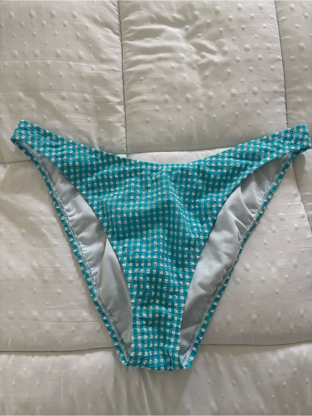 Lilly Pulitzer Turquoise Gingham Bikini Bottom